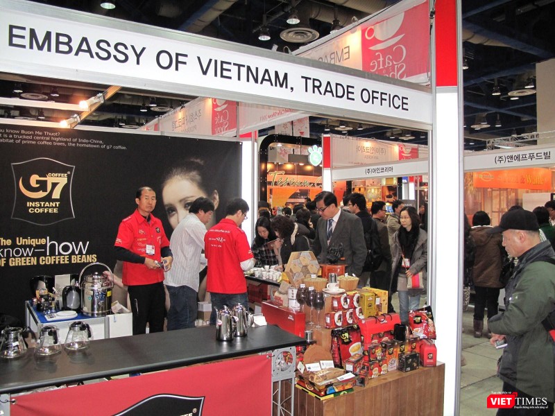 Gian hàng cà phê G7 trong một hội chợ quốc tế tại Nhật Bản
