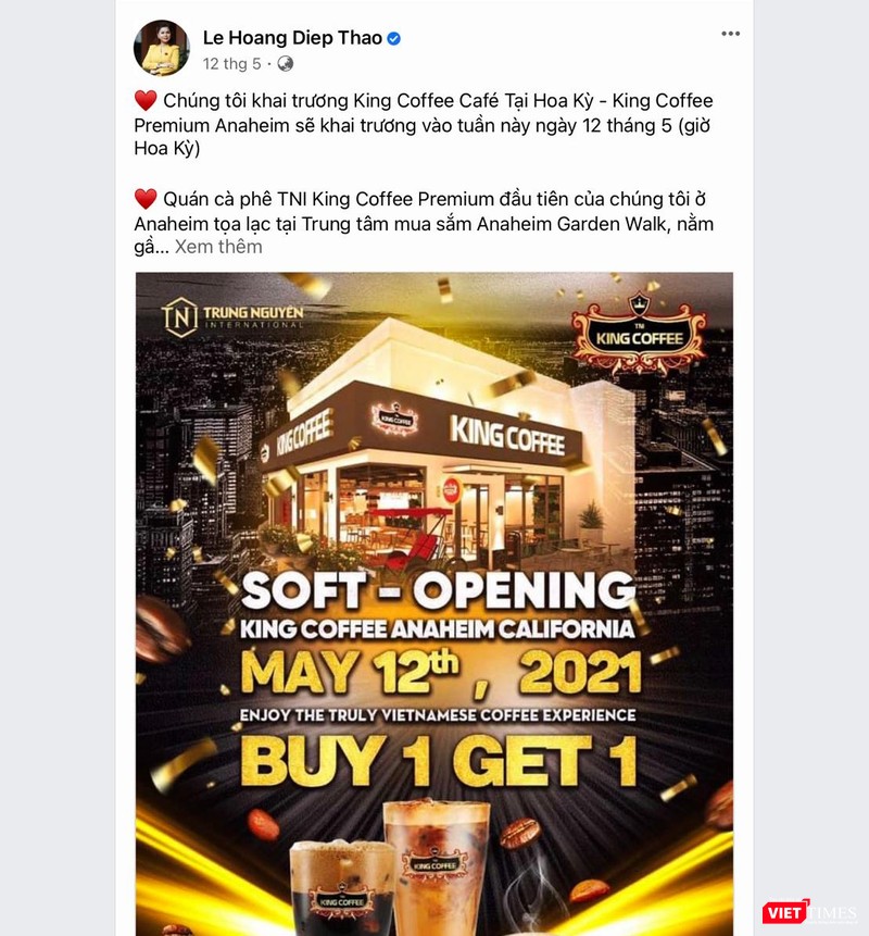 Bà Thảo tiếp tục mở rộng chuỗi cửa hàng trên đất Mỹ Bà Thảo tiếp tục mở rộng chuỗi cửa hàng trên đất Mỹ