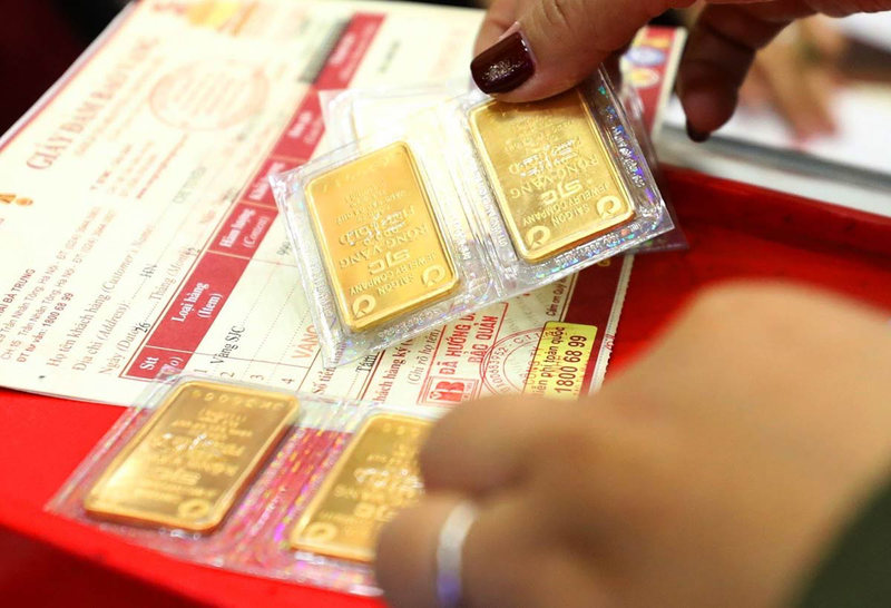 Vàng miếng SJC tiếp tục tăng. Ảnh minh họa.