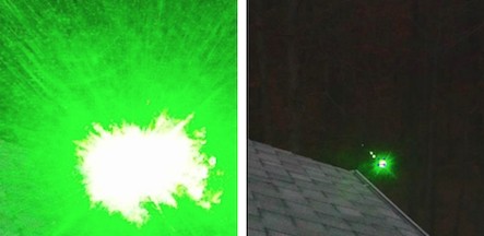 Hình ảnh về một vụ bị chiếu tia laser