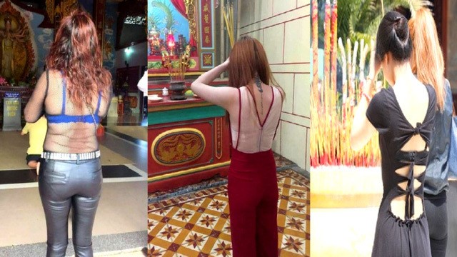 Ngay cả những nơi linh thiêng như thế này mà không ít người vẫn hành xử như ở chốn không người.