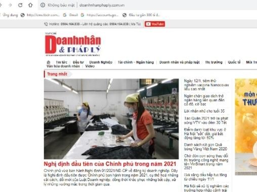 Giao diệnTạp chí điện tử Doanh nhân và Pháp lý. Giao diệnTạp chí điện tử Doanh nhân và Pháp lý.