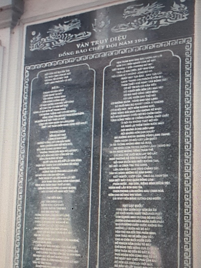 Văn truy điệu đồng bào chết đói năm 1945 Văn truy điệu đồng bào chết đói năm 1945