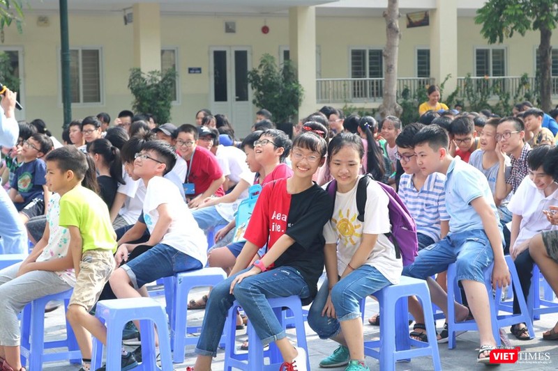 Học sinh hào hứng tham gia hoạt động của chương trình "Kỹ năng sống". Ảnh: Minh Thúy