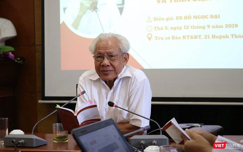 GS. Hồ Ngọc Đại nói gì sau khi Trung tâm Công nghệ giáo dục gửi kiến nghị lên Thủ tướng về việc bộ sách giáo khoa Tiếng Việt bị loại