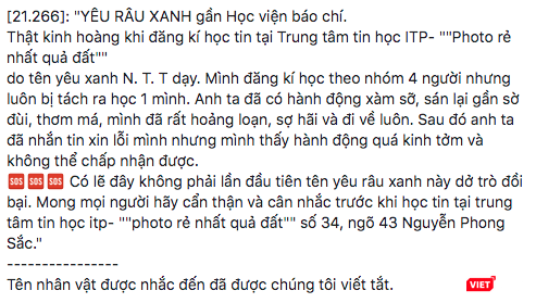 Bài viết được đăng tải trên trang Báo chí Confessions vào ngày 23/9 Bài viết được đăng tải trên trang Báo chí Confessions vào ngày 23/9
