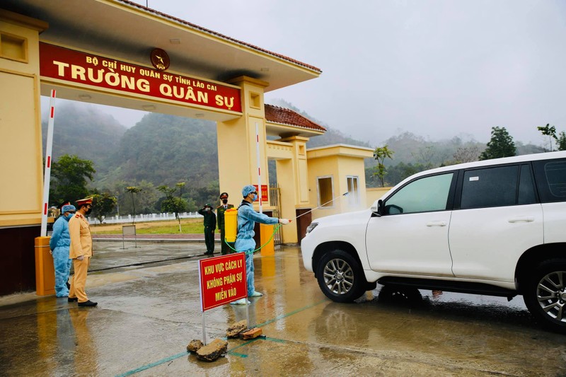 Khu vực cách ly tạiTrường Quân sự tỉnh Lào Cai. Ảnh: Thao Nguyen