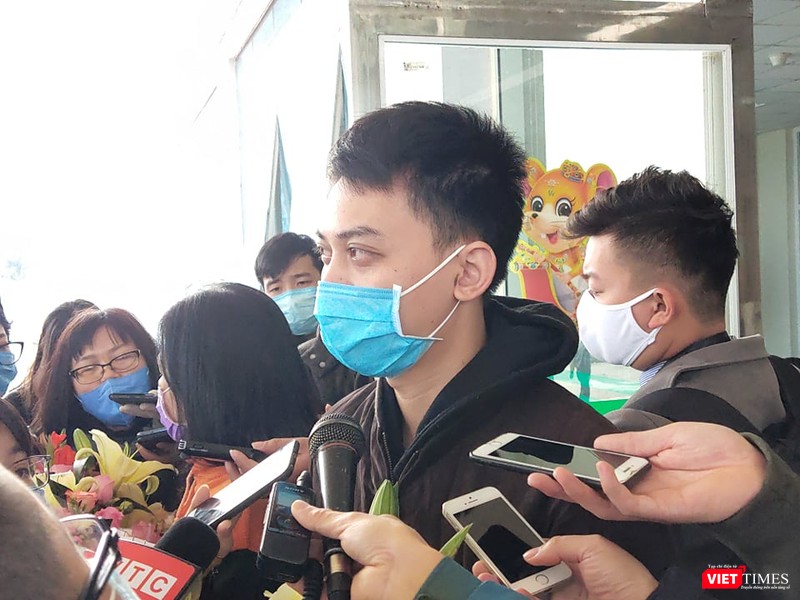 Nam bệnh nhân P.V.C. trong ngày ra viện. Ảnh: Minh Thúy