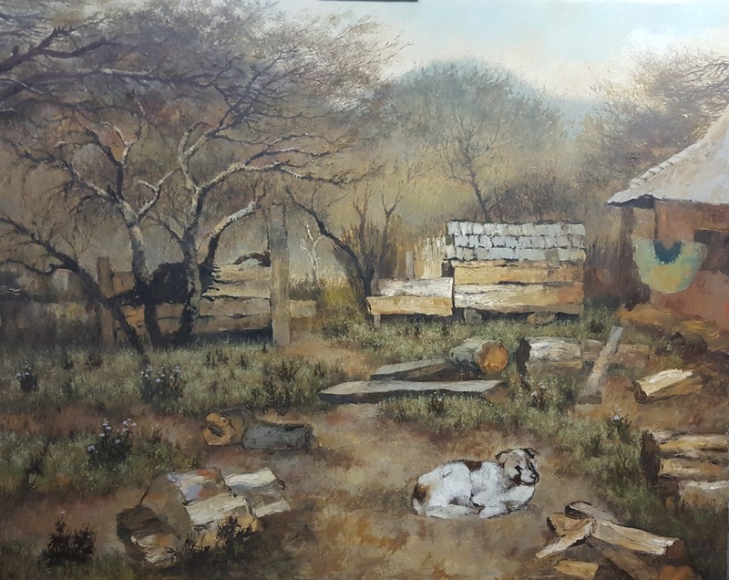 Tranh của họa sĩ Dương Tuấn. Ảnh: HSCC