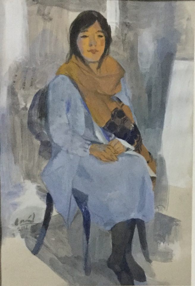 Tranh của họa sĩ Trần Huy Oánh. Ảnh: HSCC