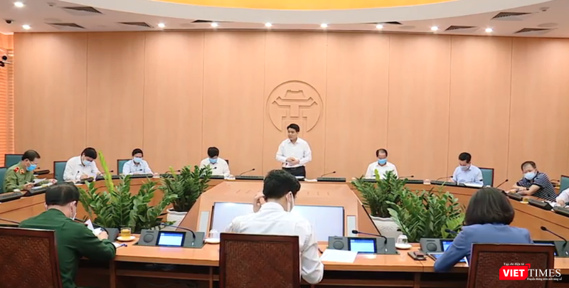 Họp Ban Chỉ đạo phòng, chống dịch COVID-19 TP. Hà Nội vào chiều nay. Ảnh: Minh Thúy Họp Ban Chỉ đạo phòng, chống dịch COVID-19 TP. Hà Nội vào chiều nay. Ảnh: Minh Thúy