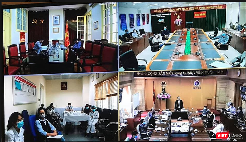 Hội nghị trực tuyến phòng, chống dịch bệnh viêm đường hô hấp cấp do virus SARS-CoV-2 được tổ chức sáng nay (11/4). Ảnh: Minh Thúy Hội nghị trực tuyến phòng, chống dịch bệnh viêm đường hô hấp cấp do virus SARS-CoV-2 được tổ chức sáng nay (11/4). Ảnh: Minh Thúy