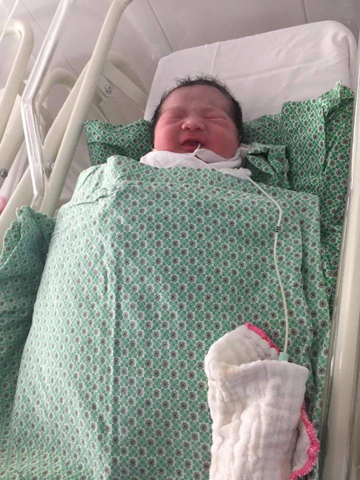 Bé gái chào đời khỏe mạnh. Ảnh: Thu Nguyệt