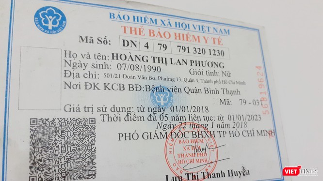 Thẻ Bảo hiểm y tế. Ảnh: Minh Thảo