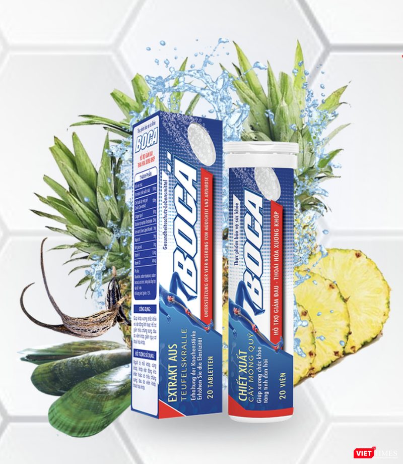 Thực phẩm bảo vệ sức khỏe BOCA (Ảnh chụp màn hình trên website www.xuongkhopboca.xyz)