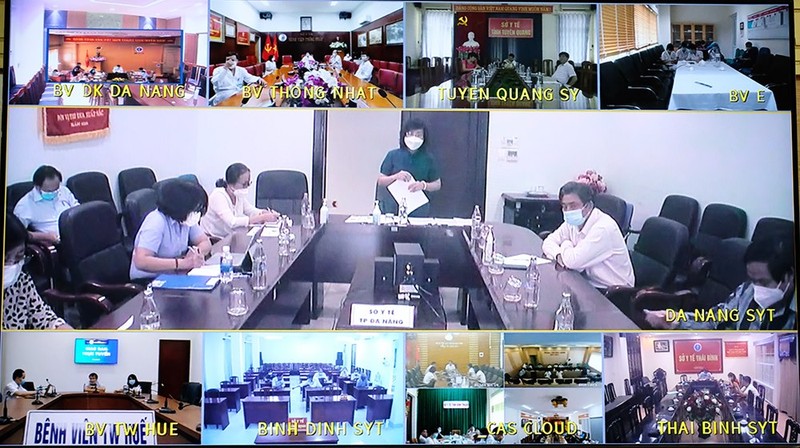 Điểm cầu ở các bệnh viện (Ảnh: Trần Minh) Điểm cầu ở các bệnh viện (Ảnh: Trần Minh)