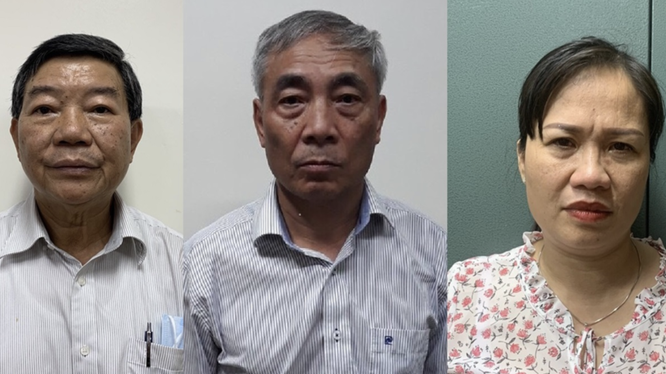 3 bị can liên quan đến vụ án “Lừa đảo chiếm đoạt tài sản” xảy ra tại Bệnh viện Bạch Mai bị khởi tố (Ảnh: Bộ Công an)