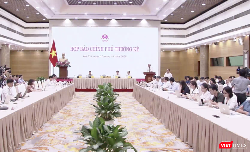 Họp báo Chính phủ thường kỳ tháng 9/2020 (Ảnh: Minh Thúy - nguồn: Cổng TTĐT Chính phủ) Họp báo Chính phủ thường kỳ tháng 9/2020 (Ảnh: Minh Thúy - nguồn: Cổng TTĐT Chính phủ)