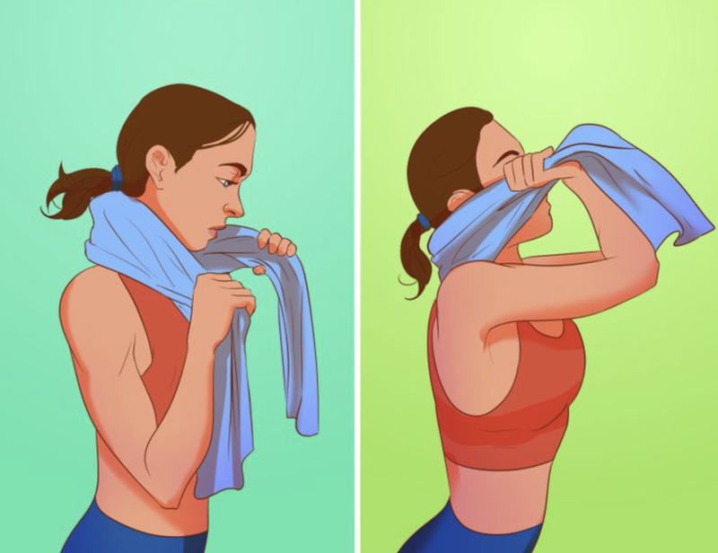 Bài tập quấn khăn (Ảnh: Brightside)