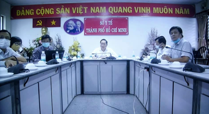 Sở Y tế TP. Hồ Chí Minh thông tin về bệnh nhân 1347 mắc COVID-19 (Ảnh: Đình Anh)