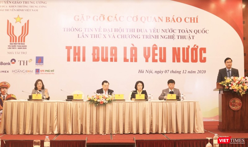 Buổi gặp mặt báo chí thông tin về Đại hội thi đua yêu nước toàn quốc lần thứ X và chương trình nghệ thuật “Thi đua là yêu nước” (Ảnh: Minh Thuý) 