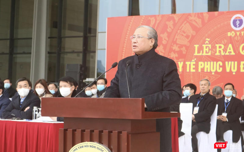 Ông Trần Quốc Vượng – Uỷ viên Bộ Chính trị, Thường trực Ban Bí thư, Trưởng Tiểu ban Tổ chức phục vụ Đại hội XIII của Đảng (Ảnh: Minh Thuý)