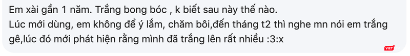 Một người cho rằng da của chị đã trắng lên rất nhiều sau khi dùng kem (Ảnh: VT)