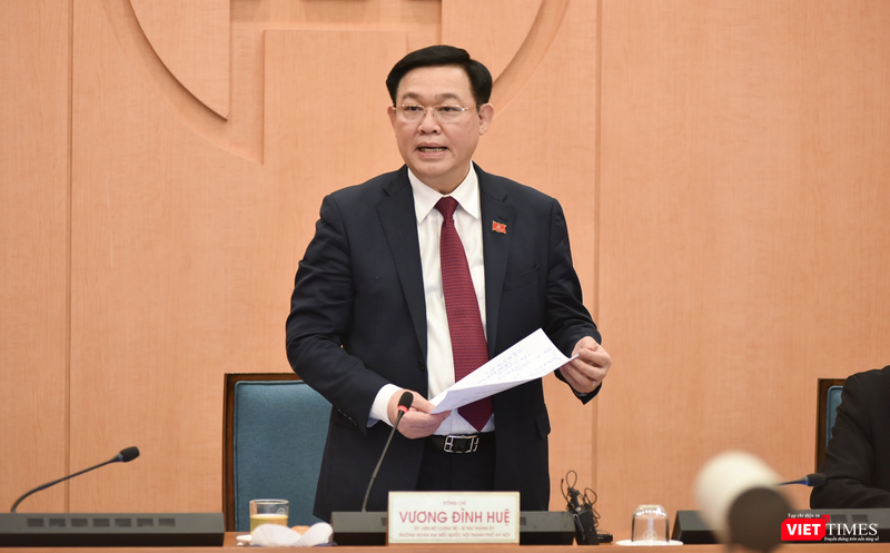 Ông Vương Đình Huệ - Bí thư Thành uỷ Hà Nội (Ảnh: UBND TP HN) 