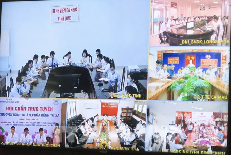 Bệnh viện Thống Nhất hội chẩn tư vấn, khám chữa bệnh từ xa mốt số ca bệnh khó (Ảnh - BVCC)