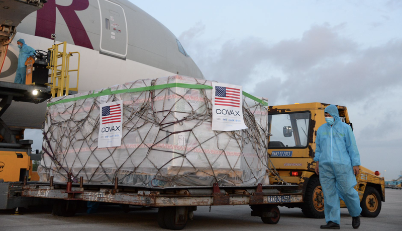 Lô vaccine phòng COVID-19 của Moderna được vận chuyển an toàn (Ảnh - Tổ chức Y tế Thế giới (WHO) tại Việt Nam)