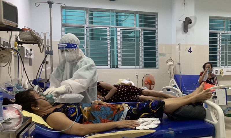 Chị Diễm tham gia hỗ trợ điều trị bệnh nhân COVID-19 tại Bệnh viện Đa khoa Gò Vấp (ẢNh - BVCC)