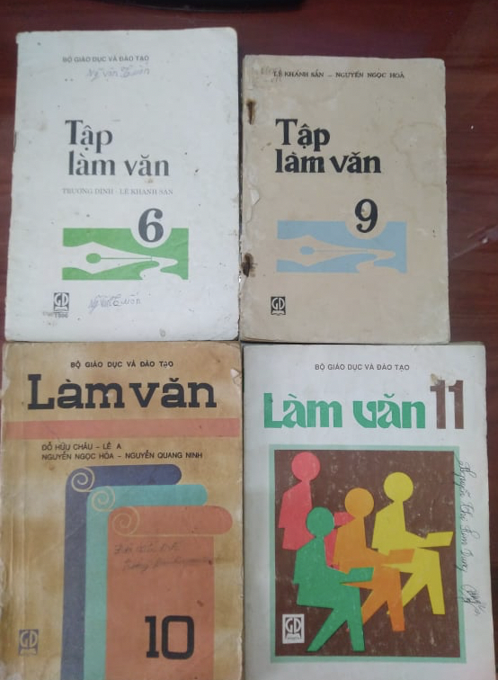 Một số sách giáo khoa môn Tập làm văn những năm 1980 và 1990 thế kỷ trước