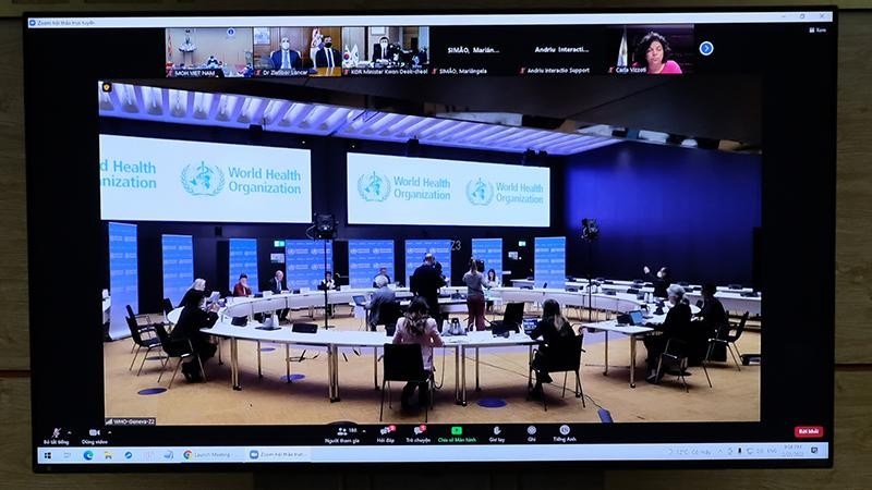 Các đại biểu dự buổi công bố tại điểm cầu trụ sở WHO (Ảnh Trần Minh) Các đại biểu dự buổi công bố tại điểm cầu trụ sở WHO (Ảnh Trần Minh)