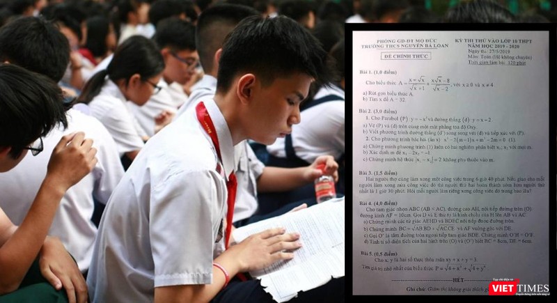 Đề thi chính thức giống với đề thi thử