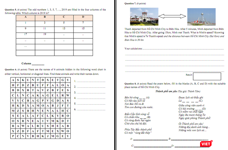 Đề thi khảo sát bằng năng lực tiếng Anh của Trường THPT Chuyên Trần Đại Nghĩa 