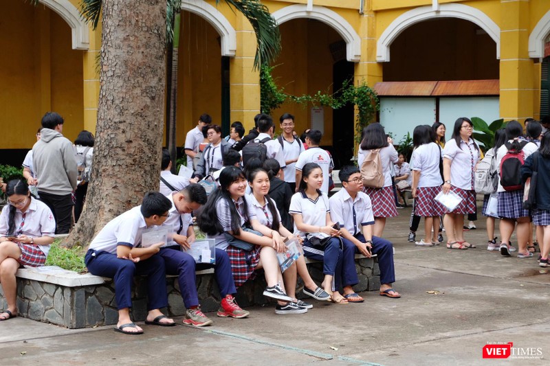 Một số thí sinh có tâm trạng khá thoải mái