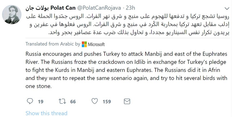 Thông tin trên tài khoản twitter của ông Polat Can.