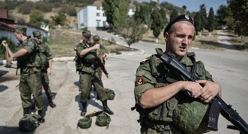 Bộ binh Hải quân Biển Đen Nga tại eo biển Kerch.