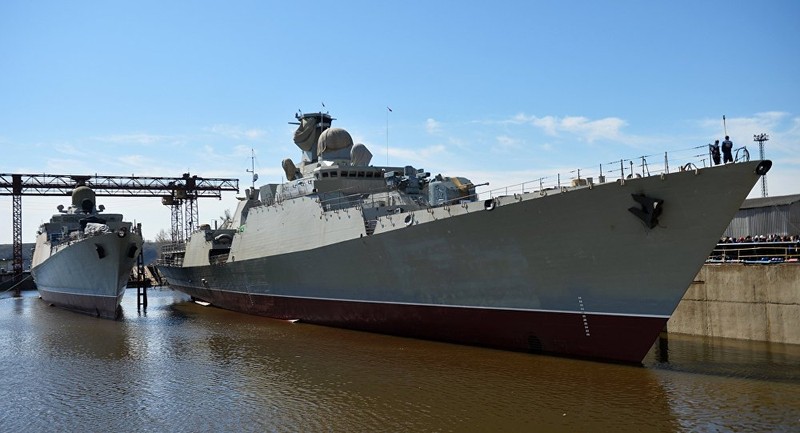 Tàu xuất hiện ở Togliatti chính là chiến hạm Gepard đóng cho Việt Nam.