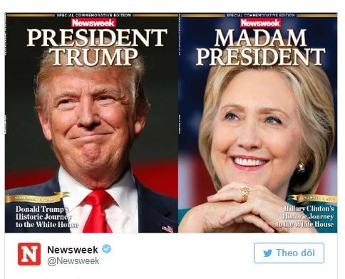 Hai phiên bản mà tạp chí Newsweek đã chuẩn bị sẵn.