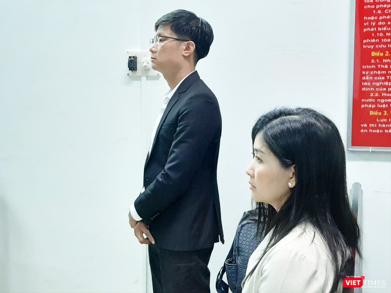 Bà Nguyễn Thị Mộng Châu tại phiên tòa sáng nay