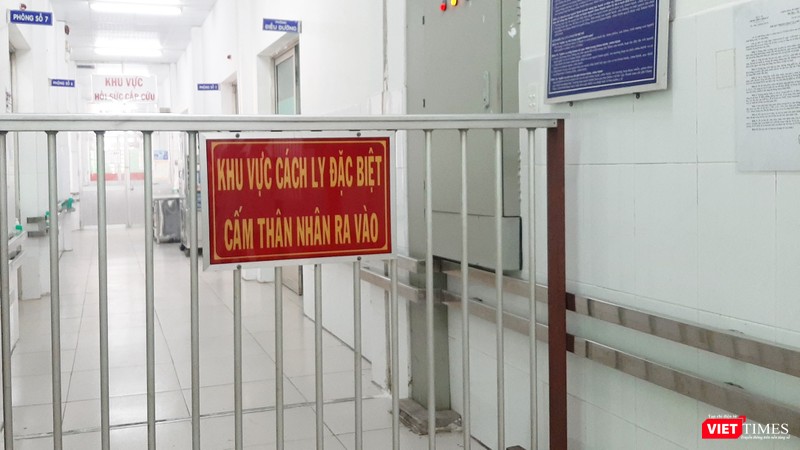 Khu vực cách ly BV Chợ Rẫy TP.HCM. Ảnh: NT