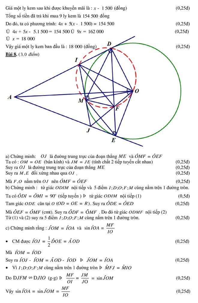 Sở GD-ĐT TP.HCM công bố đáp án đề thi tuyển sinh vào lớp 10 môn Toán TP.HCM năm 2020. Nguồn: Sở GD-ĐT TP.HCM Sở GD-ĐT TP.HCM công bố đáp án đề thi tuyển sinh vào lớp 10 môn Toán TP.HCM năm 2020. Nguồn: Sở GD-ĐT TP.HCM