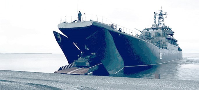 Clip một cuộc đổ bộ đường biển đầy sức mạnh của Hạm đội Phương Bắc Nga ảnh 1