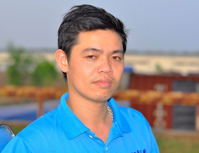 Công nhân Võ Quang Văn. Ảnh:Ngọc An. Công nhân Võ Quang Văn. Ảnh:Ngọc An.