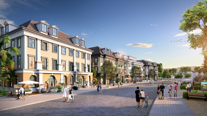 Khu Boutique Shophouse nằm ở vị trí trung tâm dự án Sun Premier Village Ha Long Bay