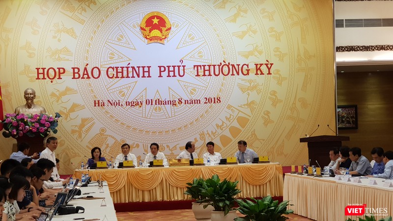 Họp báo Chính phủ thường kỳ ngày 1/8/2018