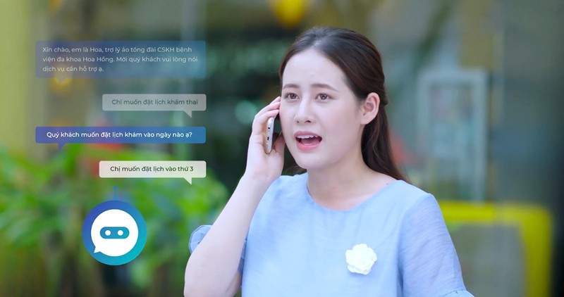 Khách hàng sử dụng dịch vụ trợ lý ảo tổng đài.