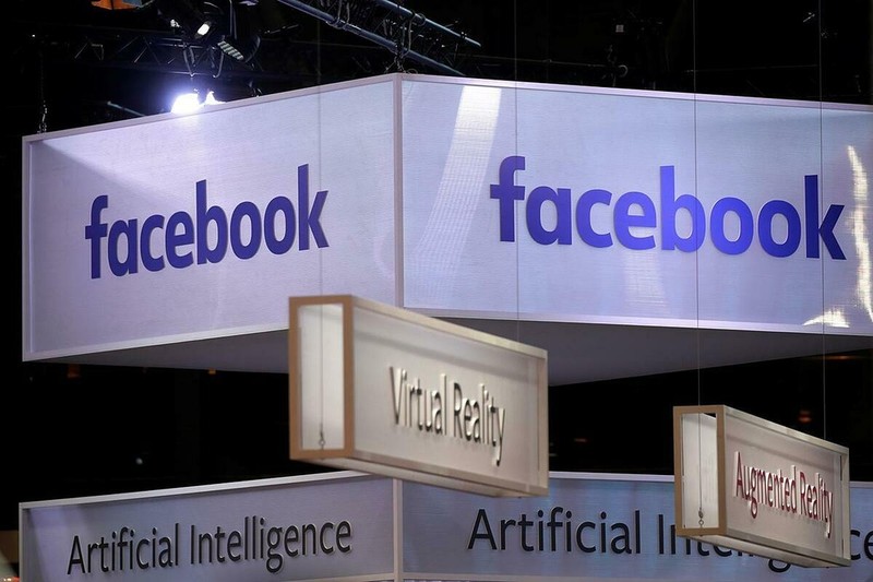 Logo Facebook tại một sự kiện ở Paris năm ngoái. Ảnh: Reuters