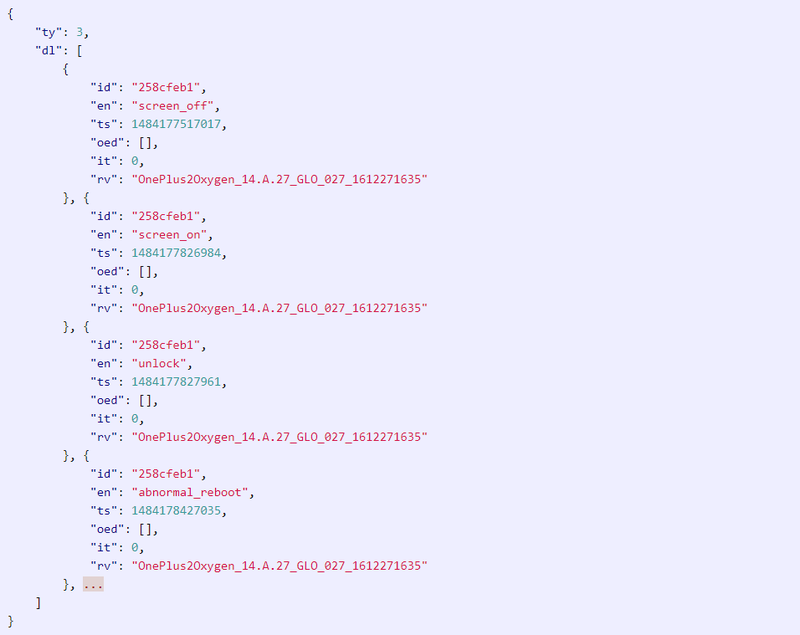 Bằng chứng cho thấy OnePlus thu thập trái phép thông tin cá nhân của người dùng. Nguồn: AndroidPolice